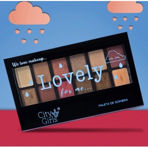 CG163 PALETA DE SOMBRAS 12 CORES LOVELY FOR ME CITY GIRLS C/ 12