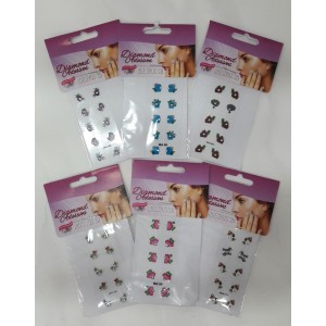 A3DS ADESIVO 3D C/ STRASS CARTELA ROXA