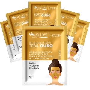 MFLTO MÁSCARA FACIAL DE LIMPEZA TOTAL OURO MAX LOVE C/60