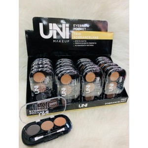 UN-EB81DS TRIO SOBRANCELHAS UNI MAKE UP C/24