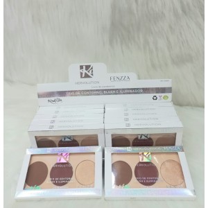 FZ30027 TRIO DE CONTORNO+BLUSH+ILUMINADOR KONDZILLA FENZZA C/12