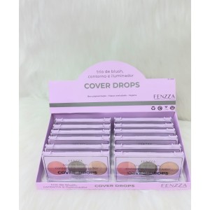 FZ32028 TRIO DE BLUSH CONTORNO ILUMINADOR COVER DROP FENZZA C/12