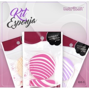 EJ1-1 ESPONJA DUPLA PARA MAQUIAGEM